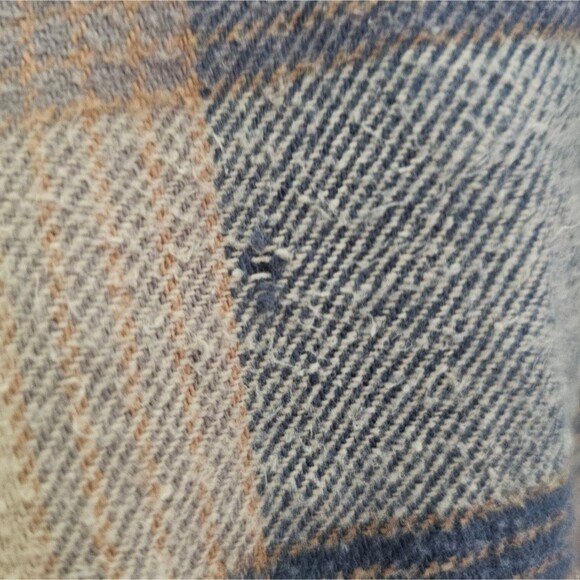 Dickies Vintage Plaid Flannel Quilted Jacket Brown Blue Checkered Zip-Up Sz XL - Picture 8 of 15